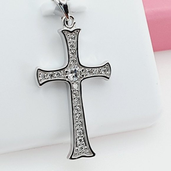 "925 Sterling Silver Cubic Zirconia Pendant,U19254425 - Picture 10 of 11